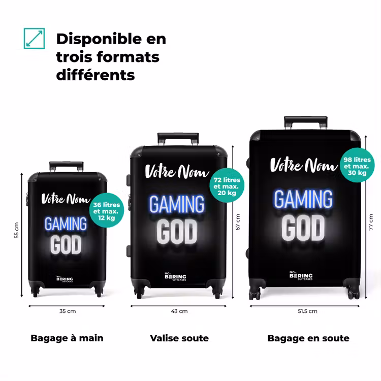 Valise avec nom - Dieu du jeu — 3