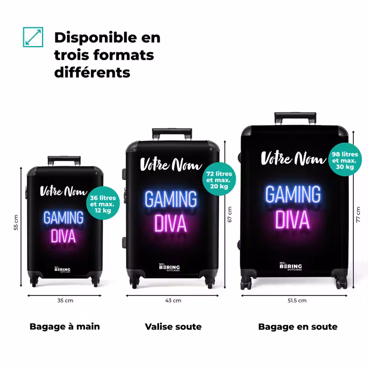 Valise avec nom - Diva du jeu — 3