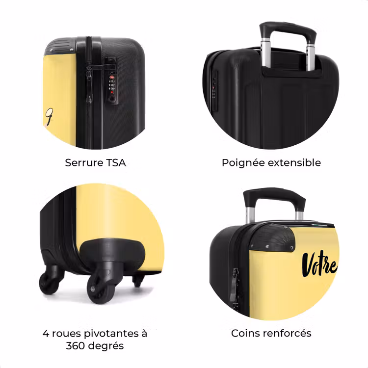 Valise avec nom - Escar-Go - Jaune — 8