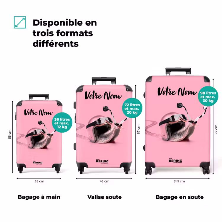 Valise avec nom - Escar-Go - Rose — 3
