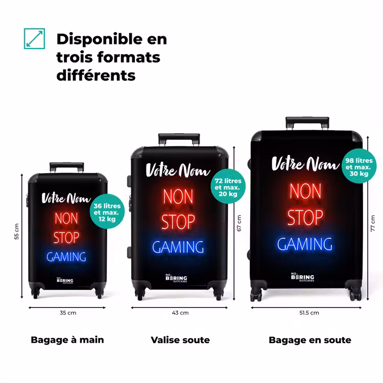 Valise avec nom - Non Stop Gaming — 3