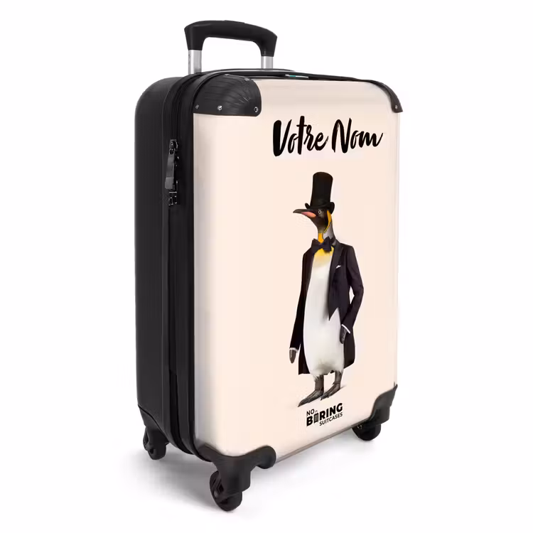 Valise avec nom - Pingouin en costume — 2