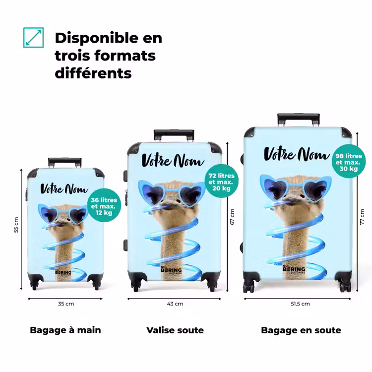 Valise avec nom - Sierk Ostrich Blue — 3
