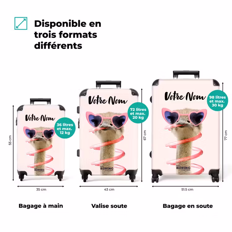 Valise avec nom - Sierk Ostrich Pink — 3