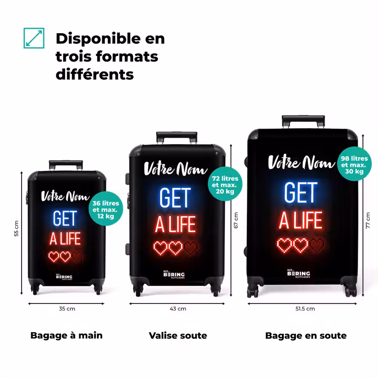 Valise avec nom - Vivre une vie — 3
