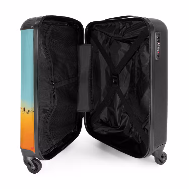 Valise avec nom - Camion monstre avec impression de graffiti dans le sable — 5