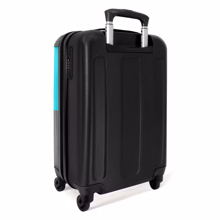 Valise avec nom - Camion monstre sur fond bleu clair — 4