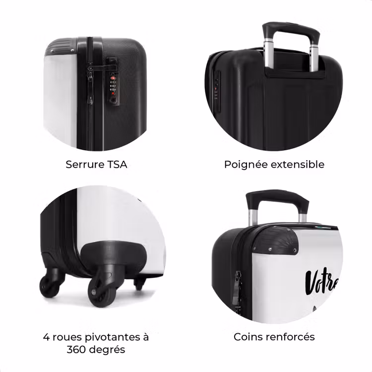 Valise avec nom - Cheval blanc à la crinière battante — 8