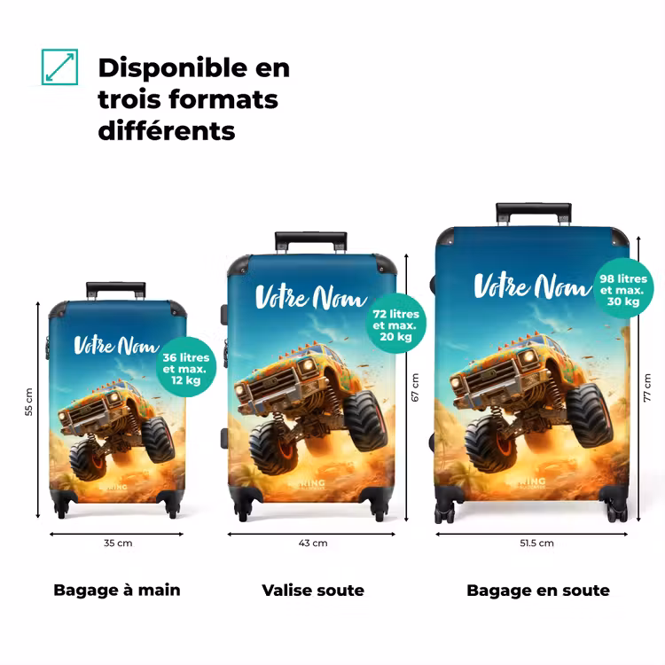 Valise avec nom - Coureur de sable — 3