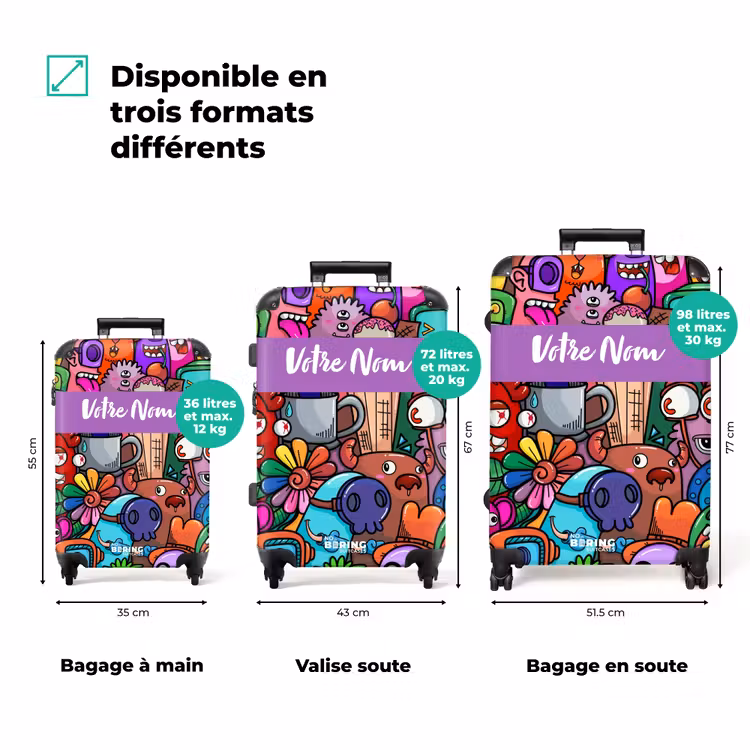 Valise avec nom - Fête des amis des monstres — 3