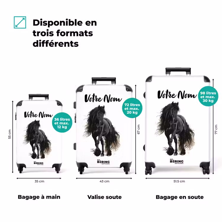 Valise avec nom - Frits, le cheval frison — 3