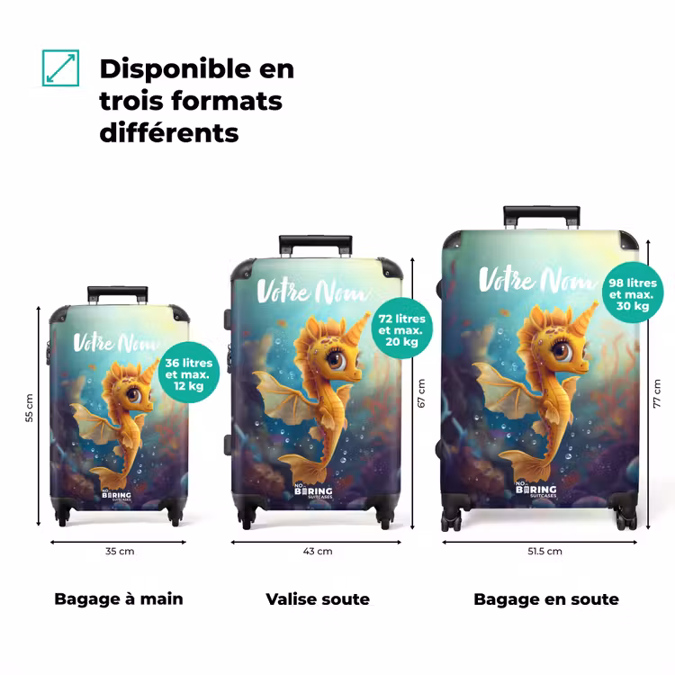 Valise avec nom - Hippocampe Zara — 3