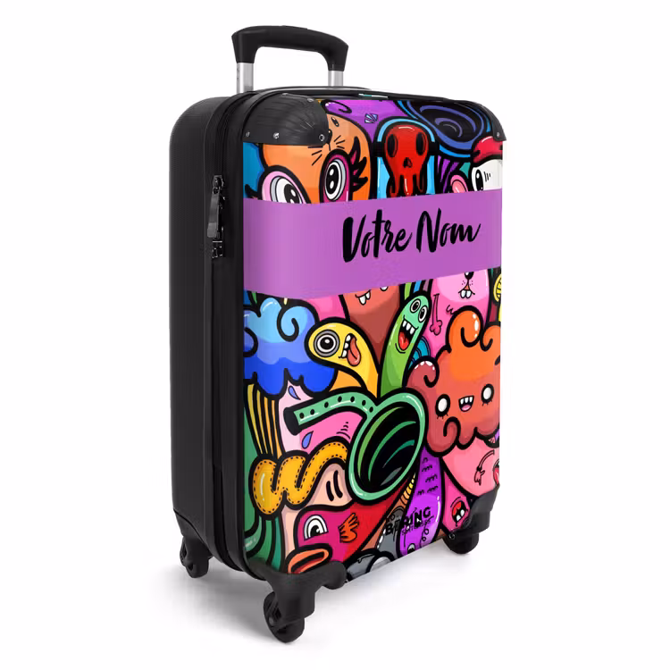 Valise avec nom - Joyeux chaos monstre — 2