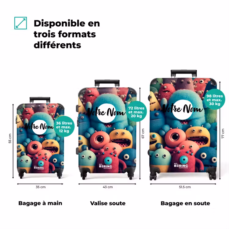 Valise avec nom - La foule des monstres — 3