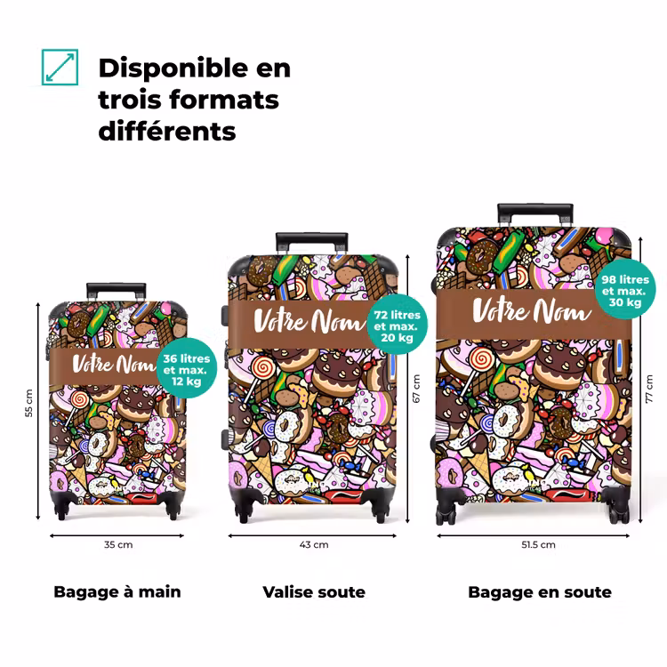 Valise avec nom - Le monde des bonbons — 3