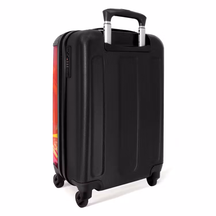 Valise avec nom - Le Monster Truck rose survole l'asphalte — 4