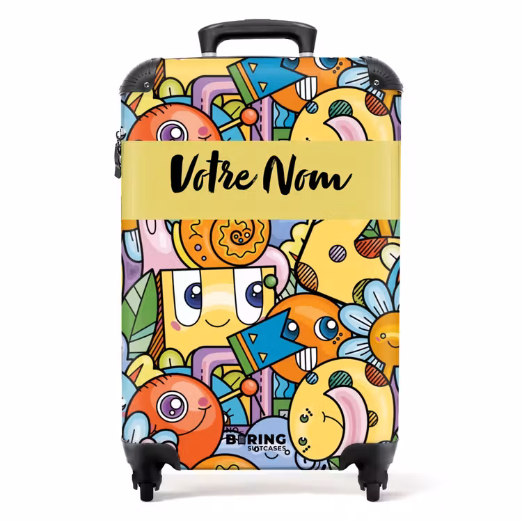 Valise avec nom - Monstre à pois — 1