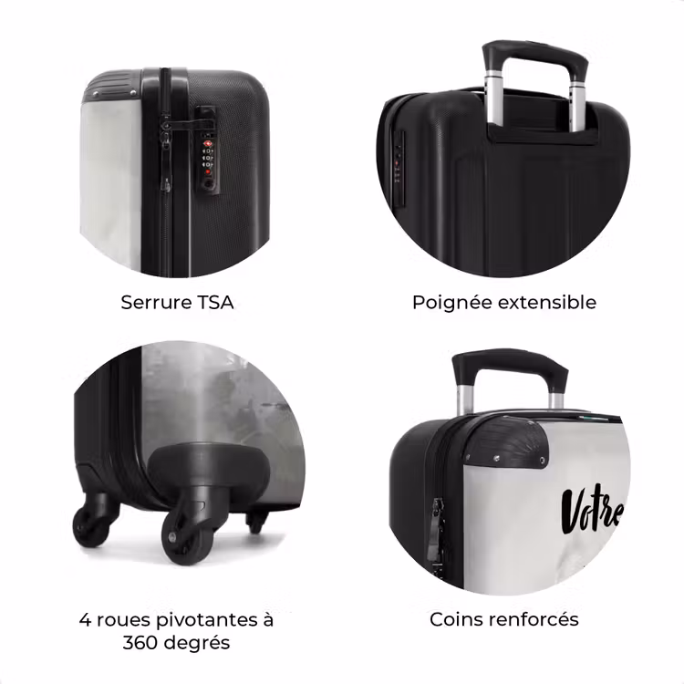 Valise avec nom - Portrait statique d'un cheval noir — 8