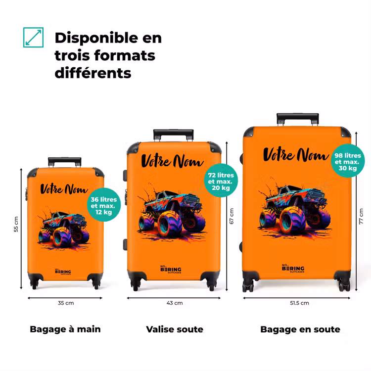 Valise avec nom - Roues arc-en-ciel — 3
