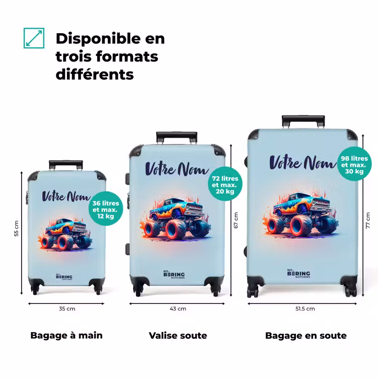Valise avec nom - Roues féroces — 3