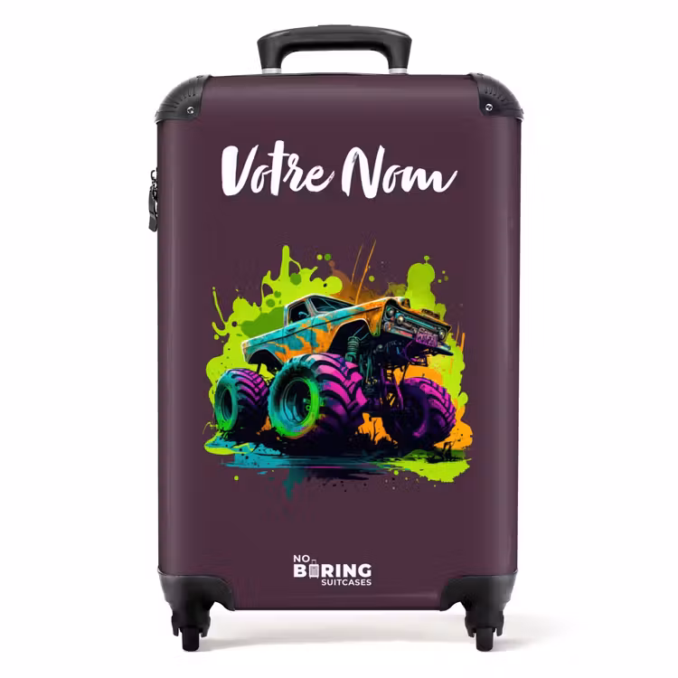 Valise avec nom - Roues néon — 1