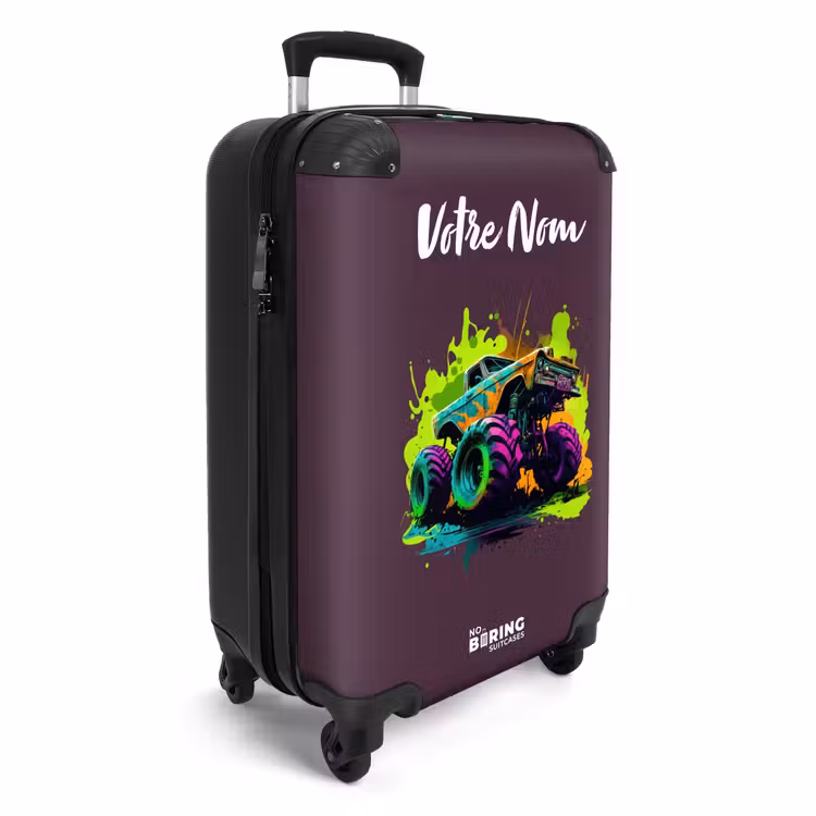 Valise avec nom - Roues néon — 2
