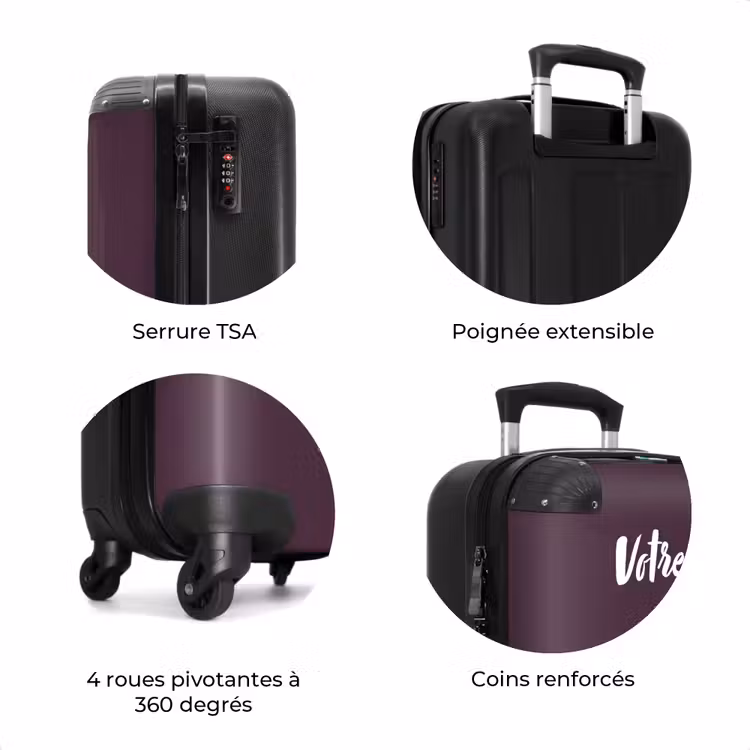 Valise avec nom - Roues néon — 8