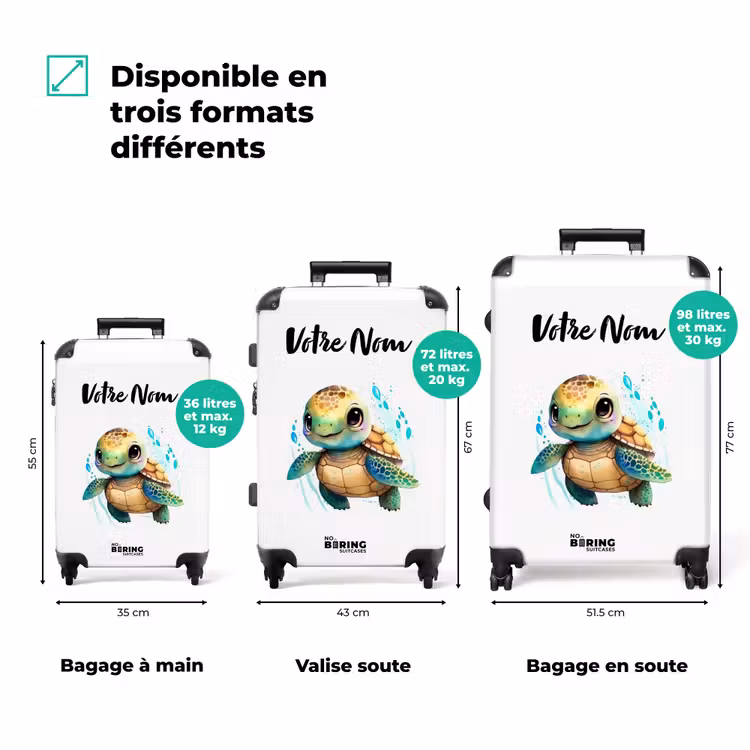 Valise avec nom - Tortue de mer Ziggy — 3