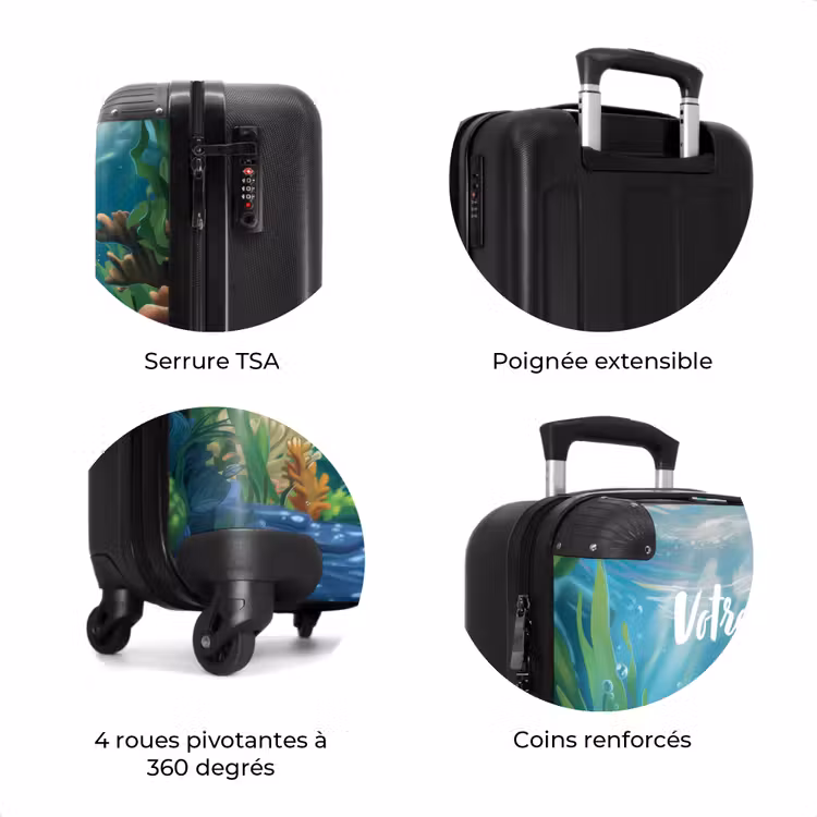 Valise avec nom - Tortue de mer Zippy — 8
