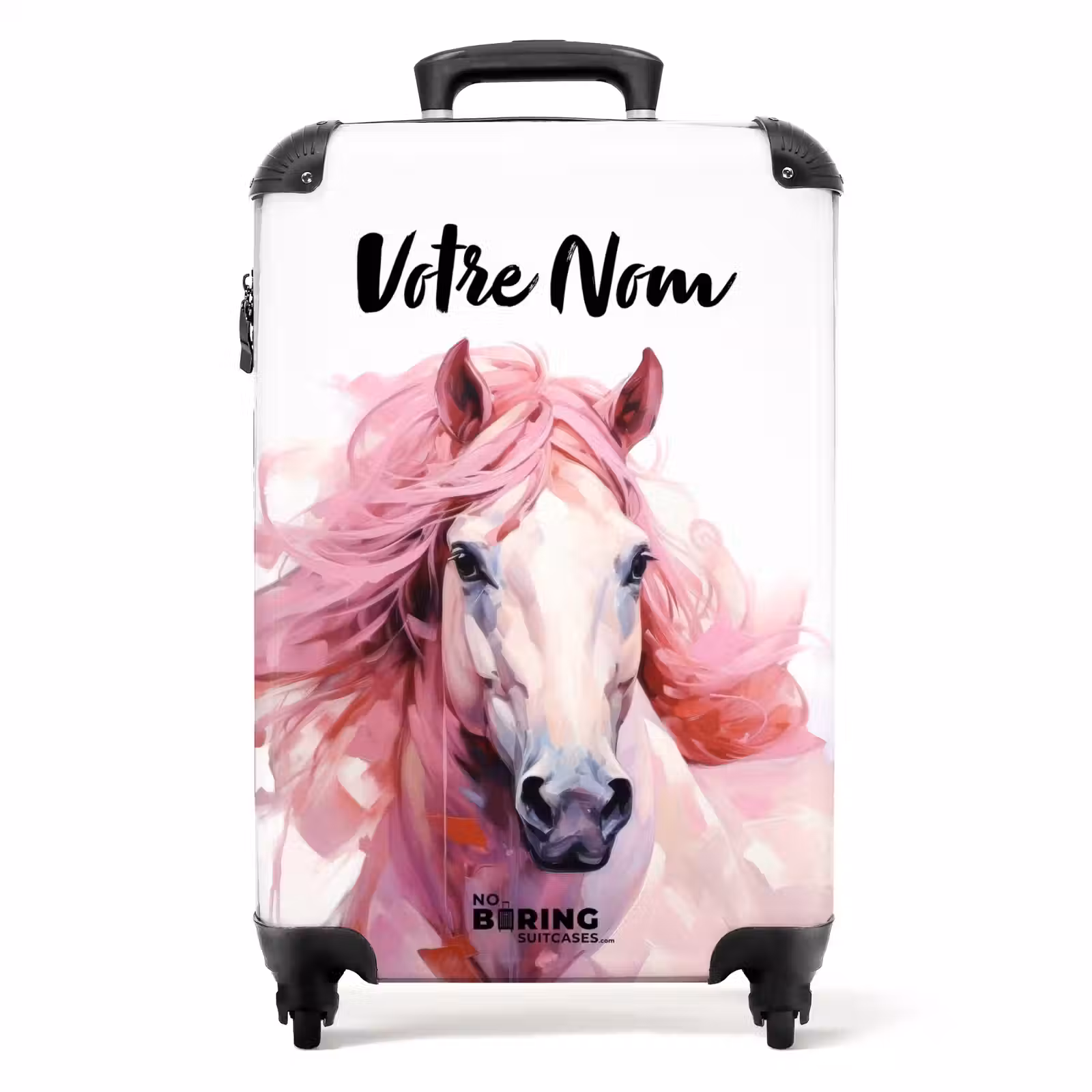 Valise avec nom - Cheval de course pastel — 1