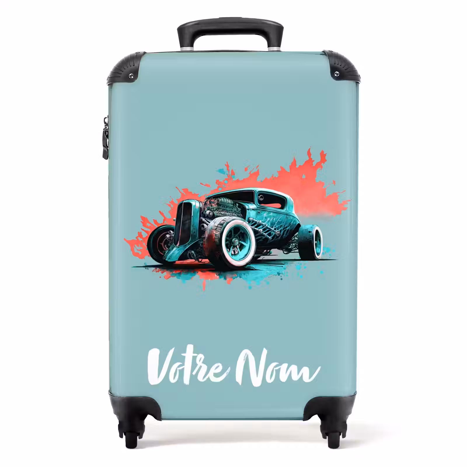 Valise avec nom - Hotrod turquoise — 1