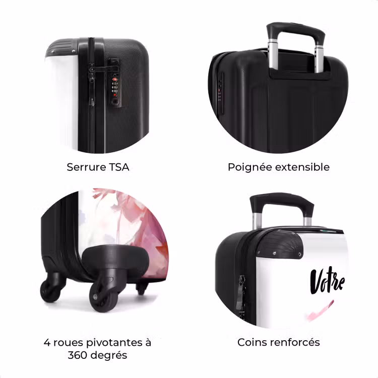 Valise avec nom - Cheval de course pastel — 8