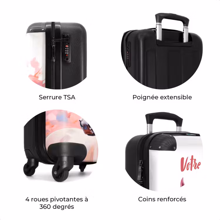 Valise avec nom - Coureur rose — 8