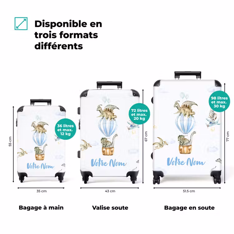 Valise avec nom - Dinosaures errants — 3