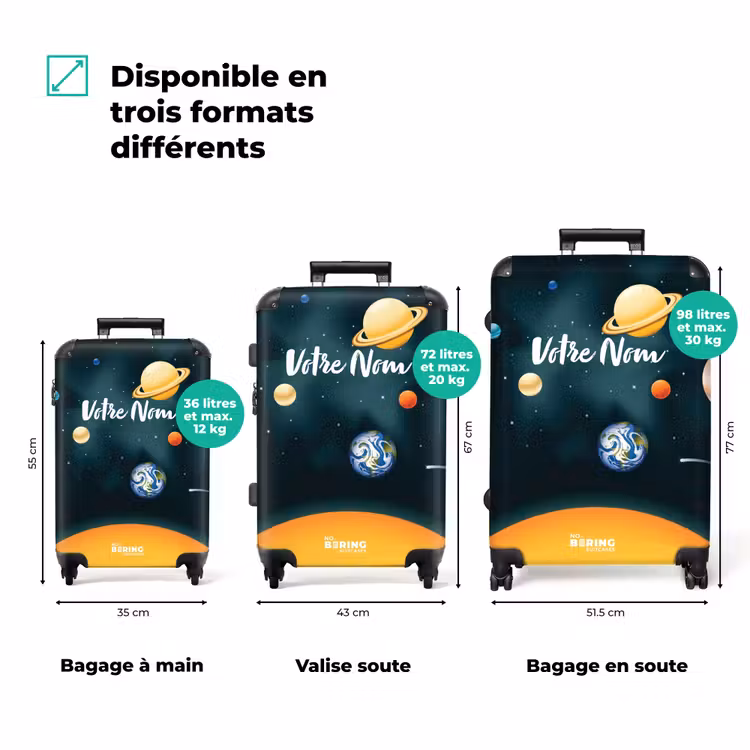 Valise avec nom - Espace Saturne — 3