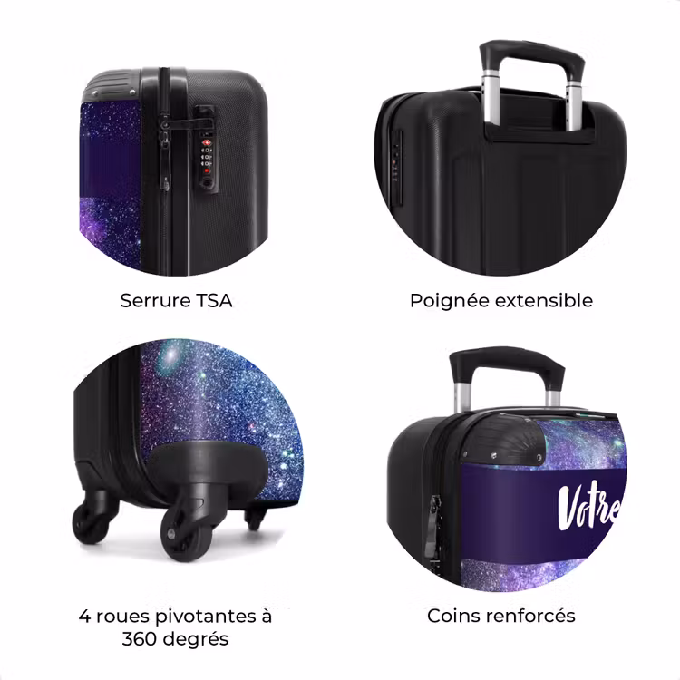 Valise avec nom - Explosion cosmique des couleurs — 8