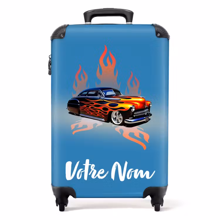 Valise avec nom - Flammes de hotrod — 1