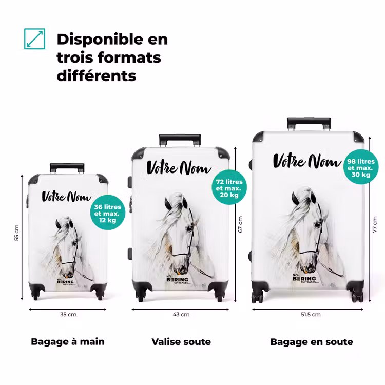 Valise avec nom - Flocon de neige — 3