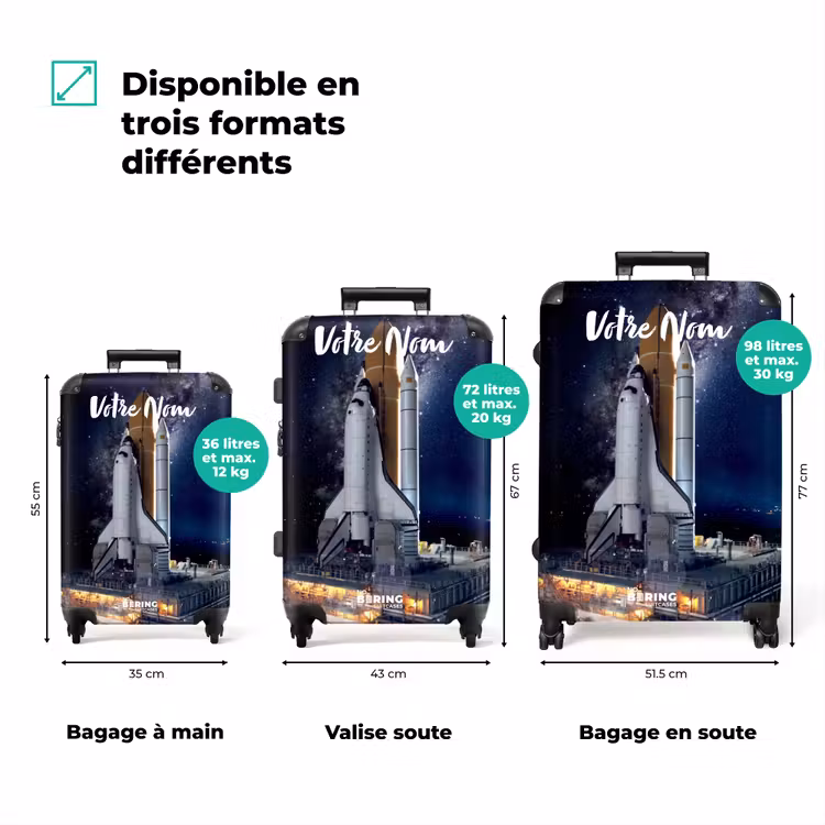 Valise avec nom - Fusée montante — 3