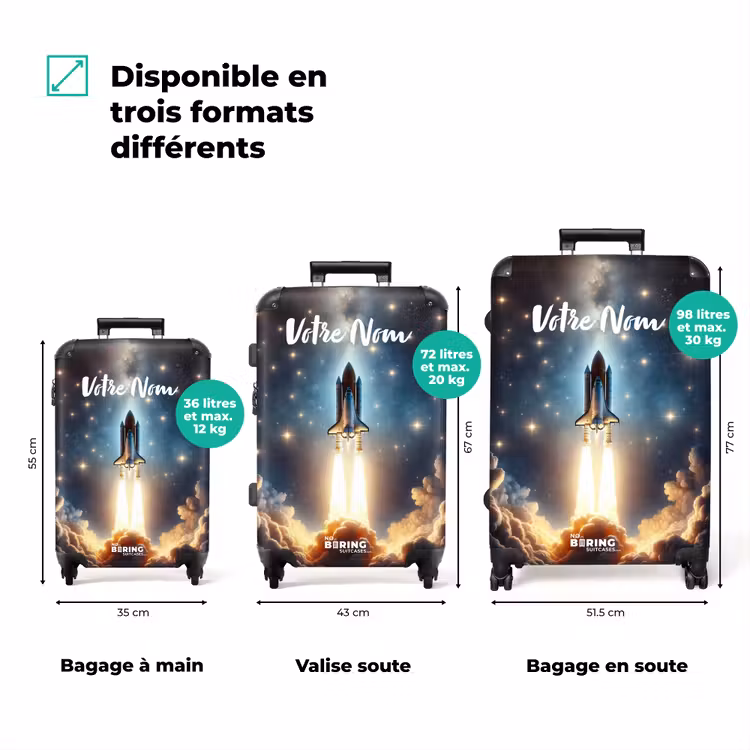 Valise avec nom - Fusée rapide — 3
