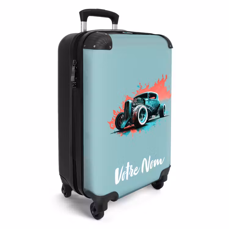 Valise avec nom - Hotrod turquoise — 2