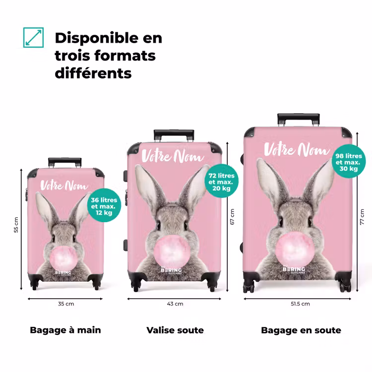 Valise avec nom - Mâcher ronger — 3
