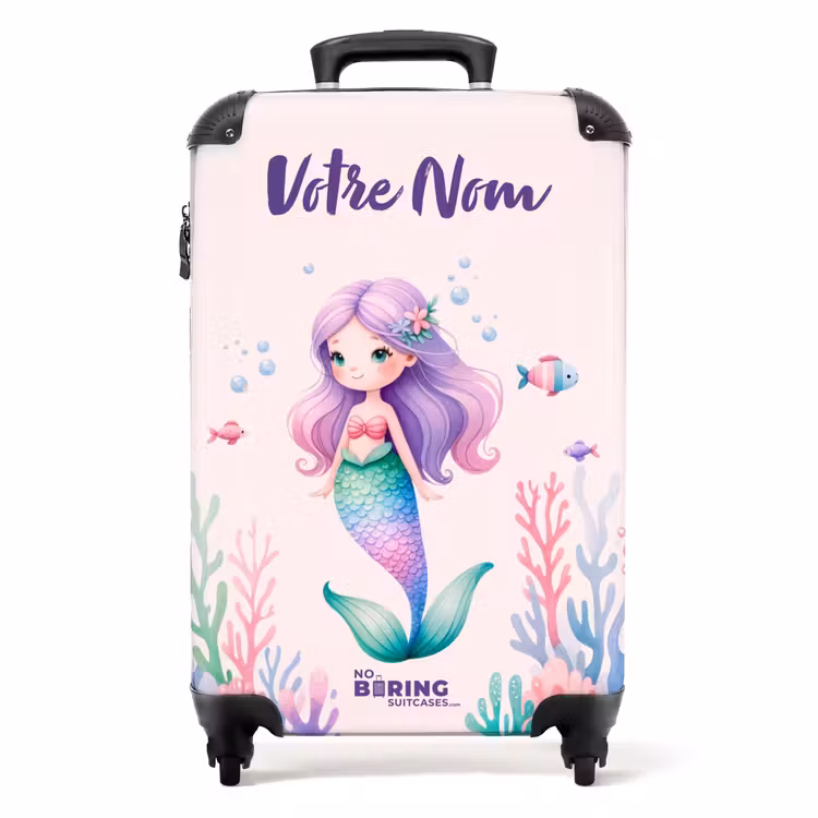 Valise avec nom - Nageoires violettes — 1