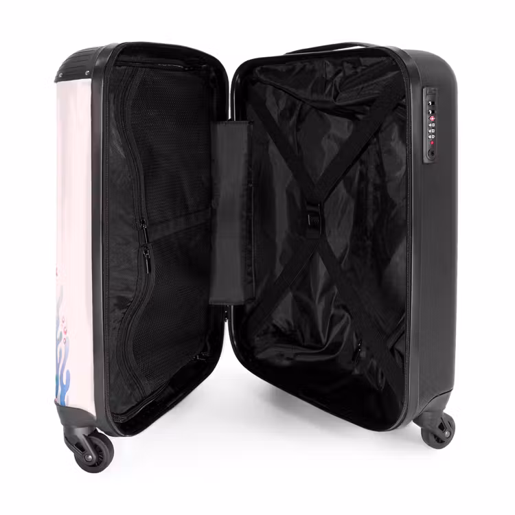 Valise avec nom - Nageoires violettes — 5