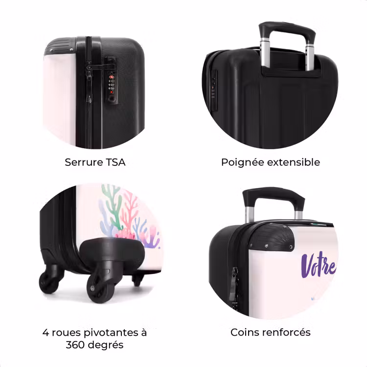 Valise avec nom - Nageoires violettes — 8