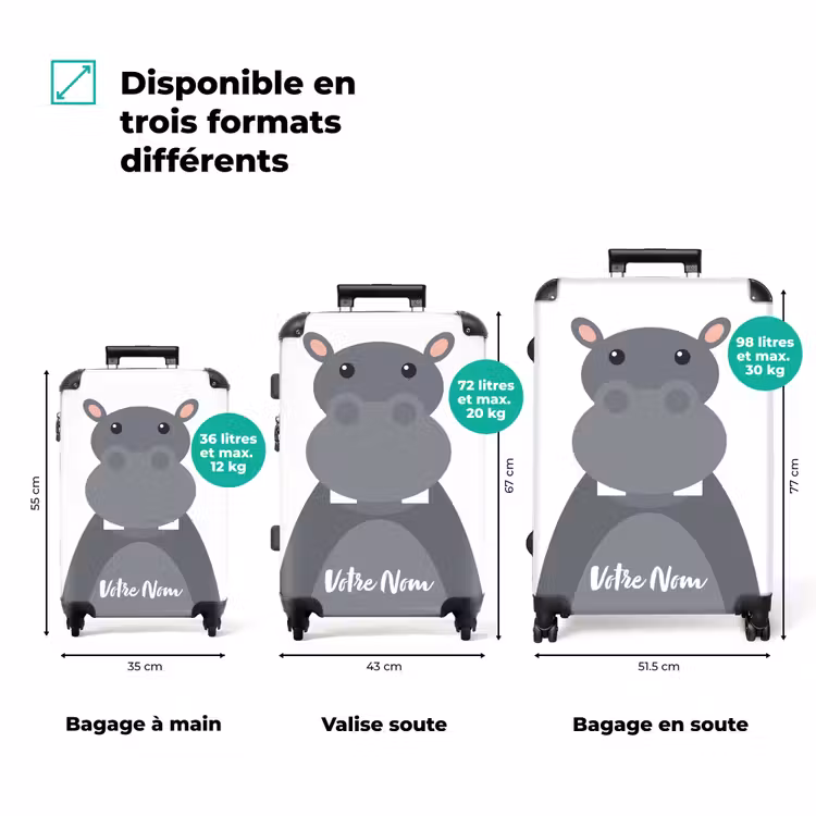 Valise avec nom - Nino hippo — 3