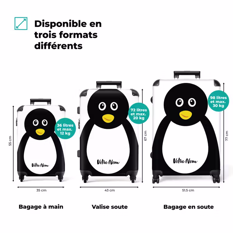 Valise avec nom - Pim pingouin — 3