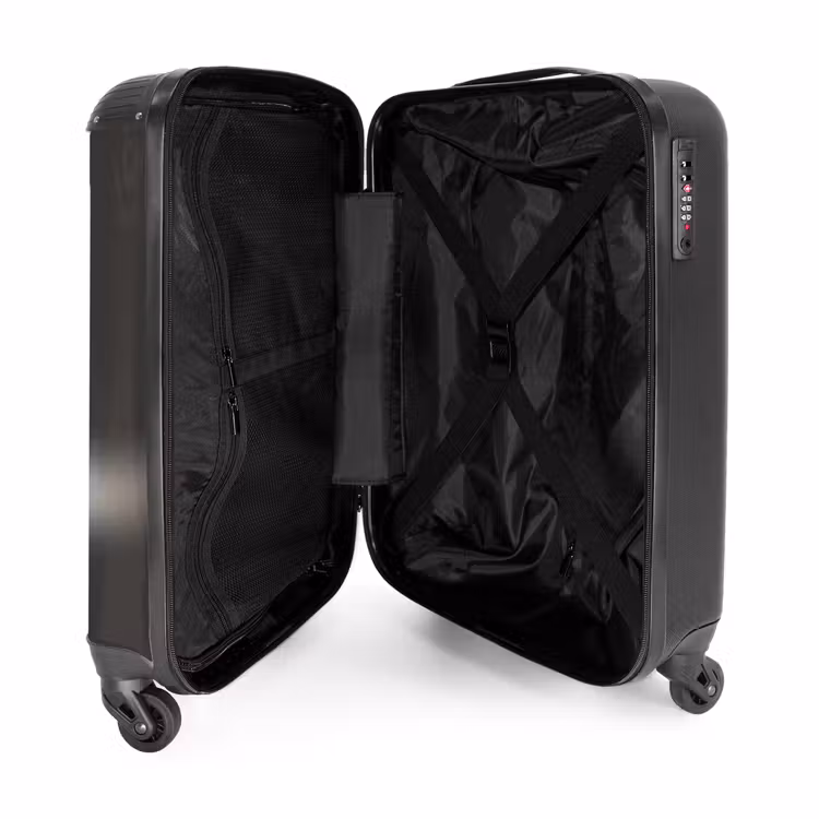 Valise avec nom - Voiture bleue avec flammes grises — 5