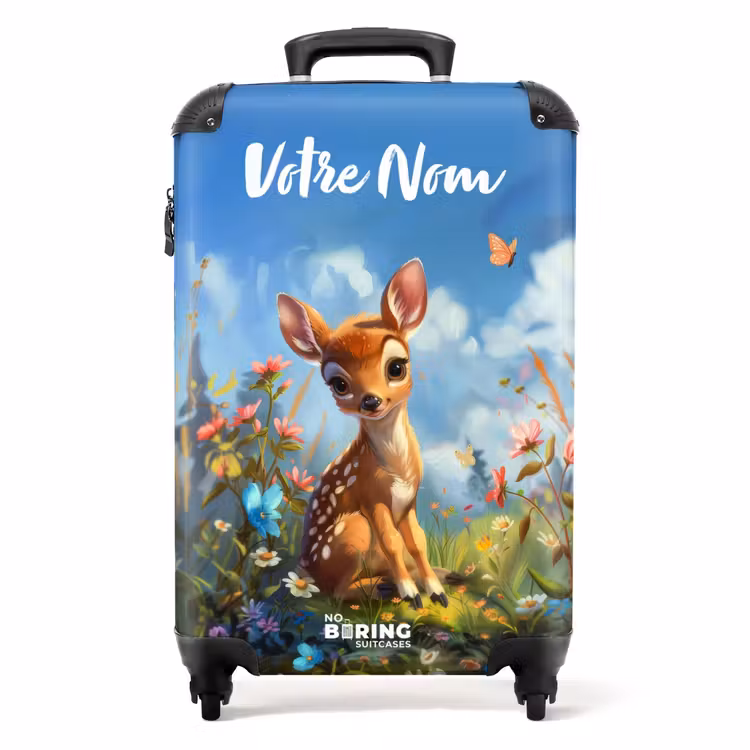 Valise avec nom - Bailey fleur cerf — 1