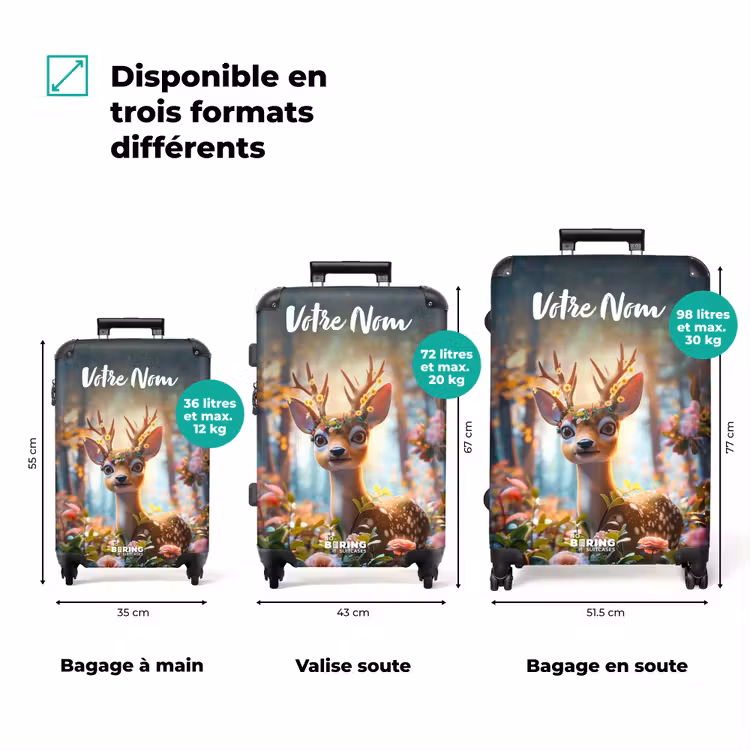 Valise avec nom - Bois de fleur Bo — 3